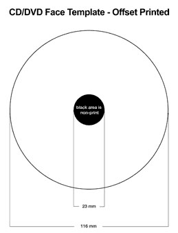 CD Disc Face Template