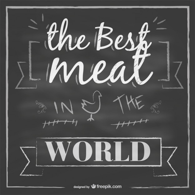 14 Free Vector Meat Chalkboard Art Images