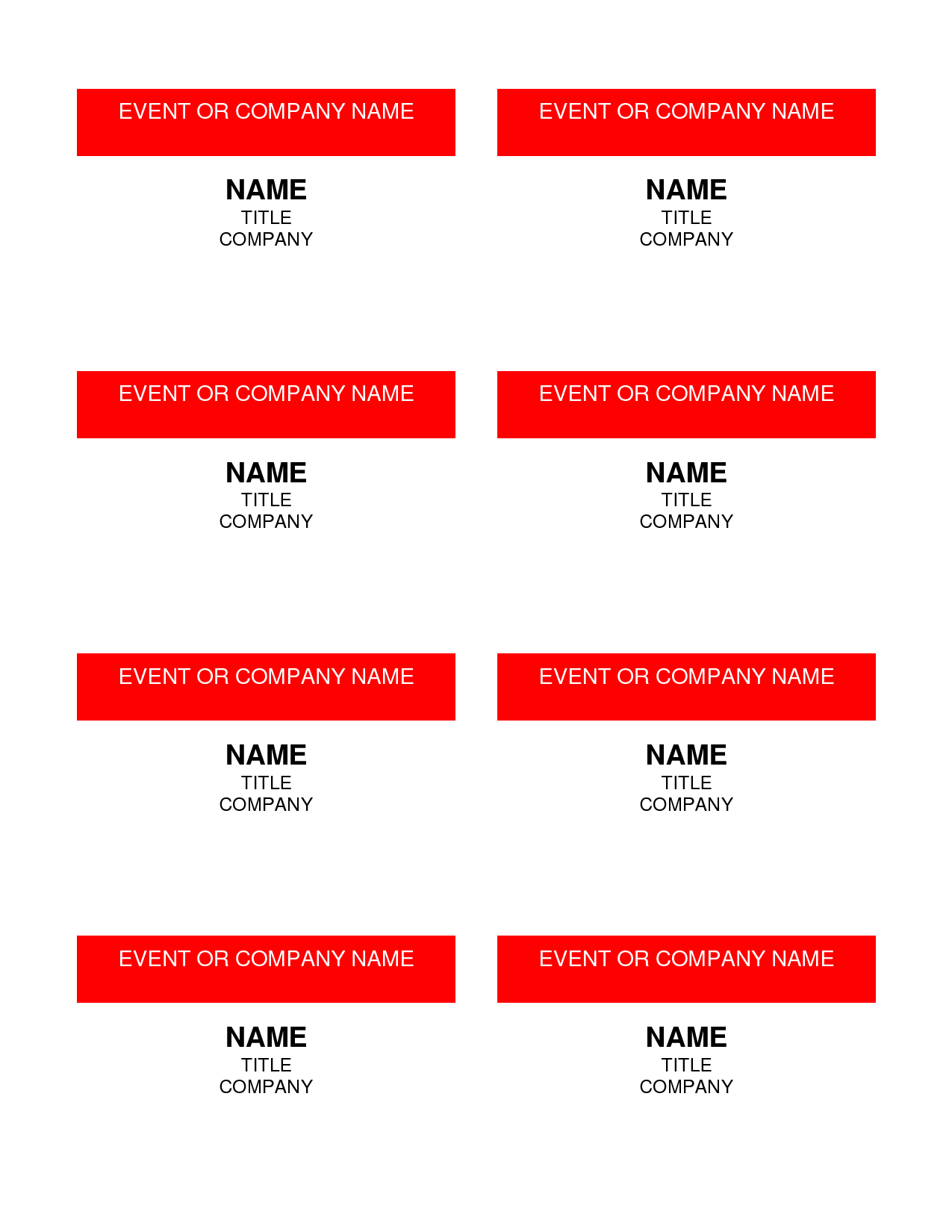 14 Name Badge Templates Images