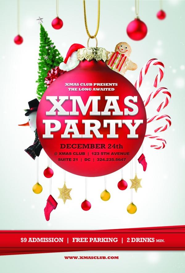 Christmas Party Flyer Templates Free