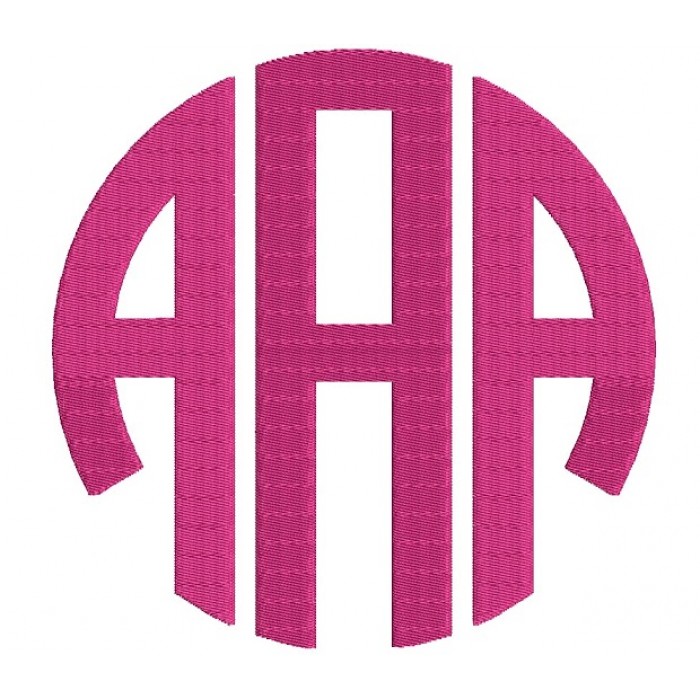 Circle Monogram Embroidery Font Circle Monogram Embroidery Font