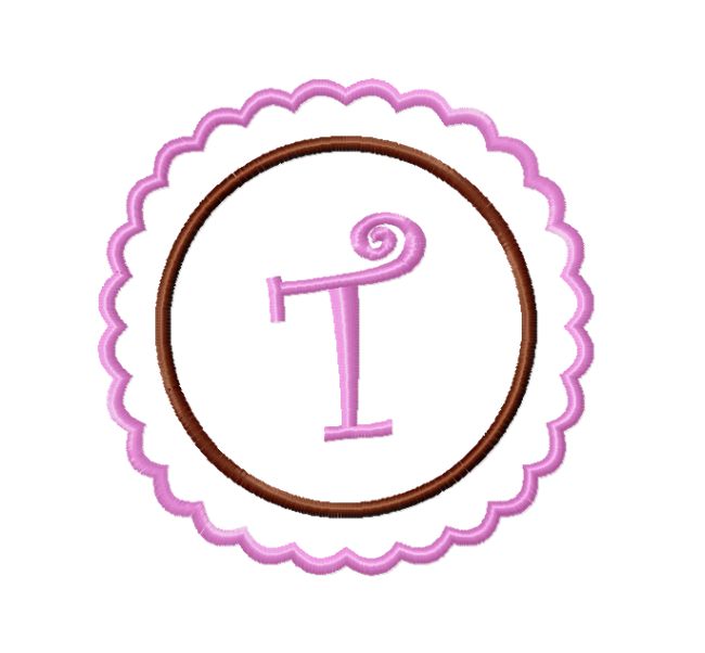Circle Monogram Embroidery Font Circle Monogram Embroidery Font