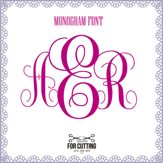 Circle Monogram Font Svg File Circle Monogram Font Svg File