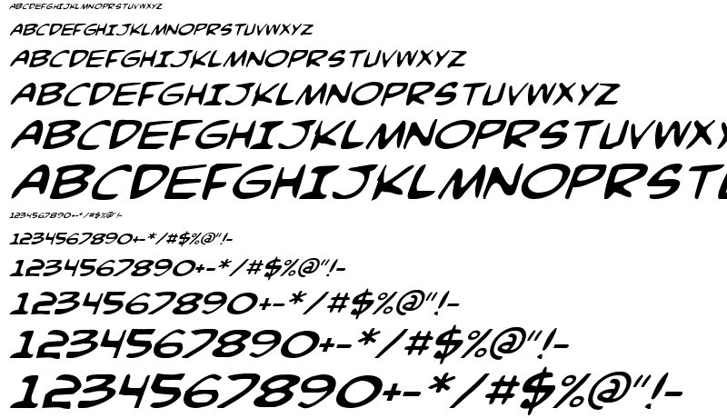 Comic book free font