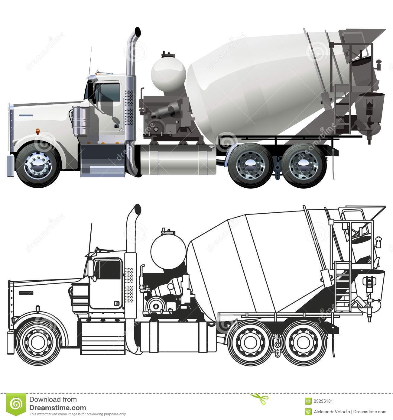 Concrete Truck Vector