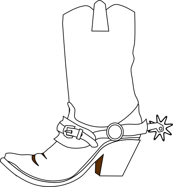 Cowboy Boot Vector Clip Art