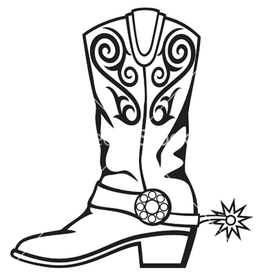 Cowboy Boot Vector Clip Art