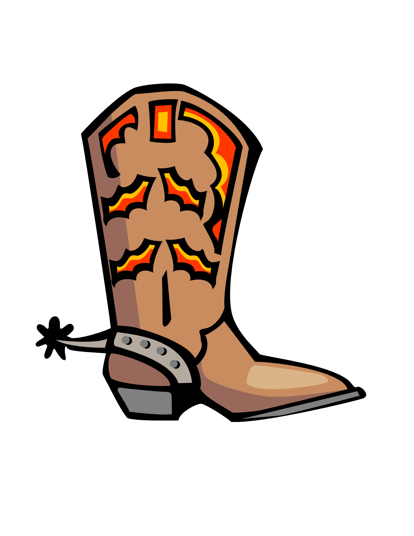 Cowboy Boot Vector Clip Art
