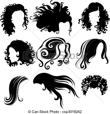 Curly Hair Silhouette Curly Hair Silhouette