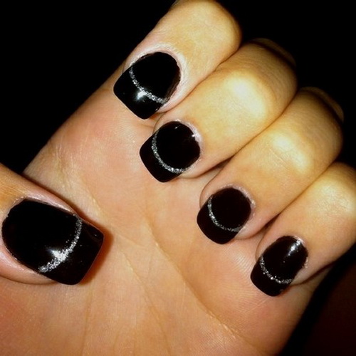 Cute Black Prom Nail Designs