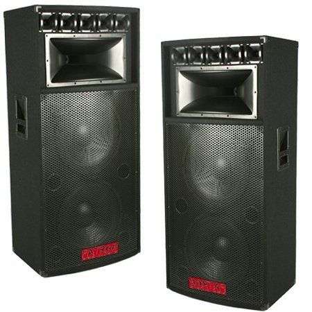 Dual 18 Inch DJ Speakers