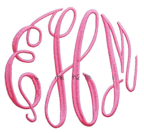 12 Machine Embroidery Circle Monogram Fonts Images