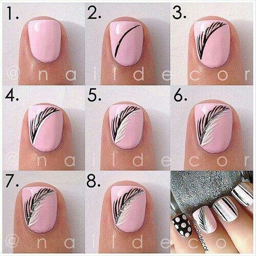 Feather Nail Art Tutorial