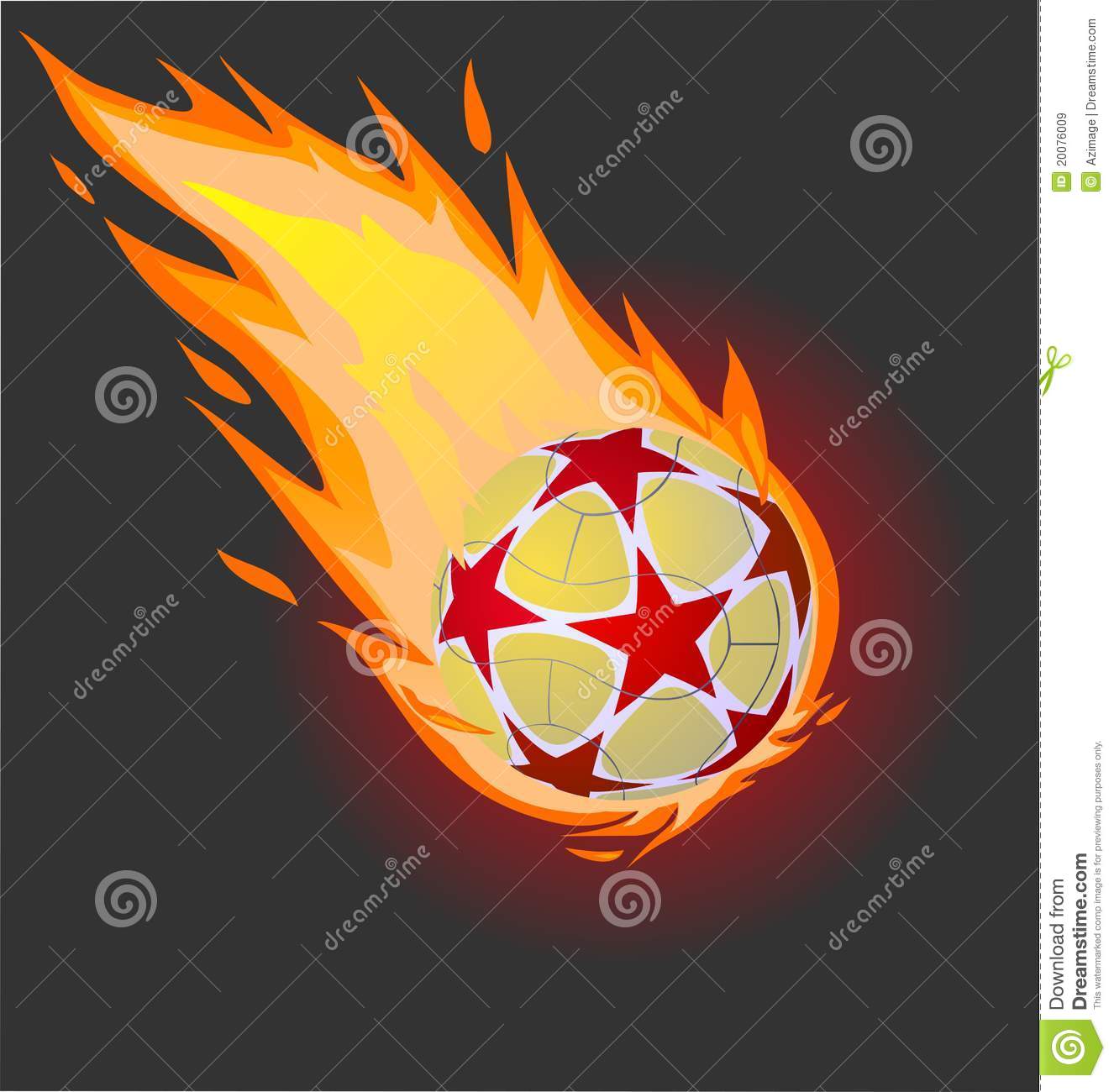 Fiery Soccer Ball