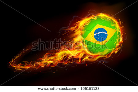 Fiery Soccer Ball