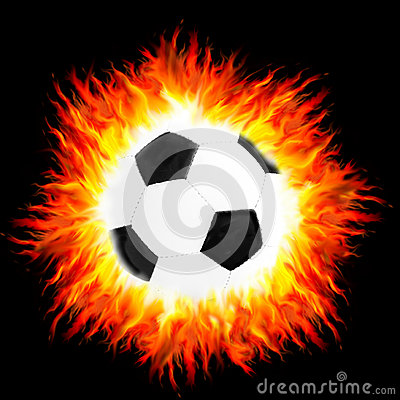 Fiery Soccer Ball
