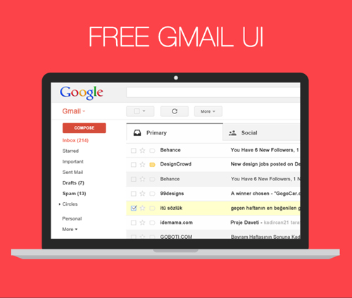 Flat Design UI Elements PSD Flat Design UI Elements PSD