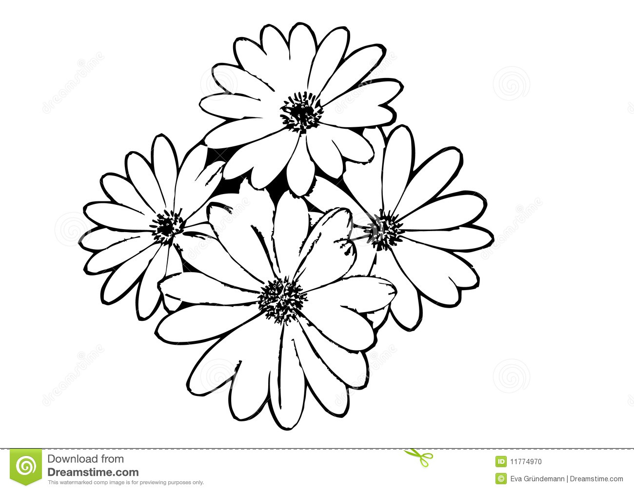 Flower Tattoo Drawing Outline