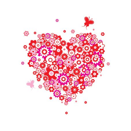 Flower Vector Graphic Heart Flower Vector Graphic Heart