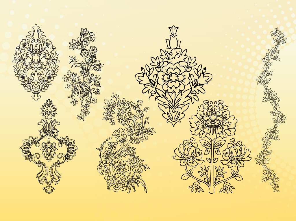 Flowers Outline Vectors