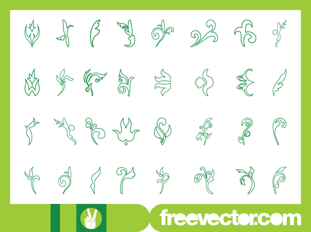 Flowers Outline Vectors