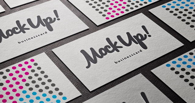 Free Business Cards PSD Mock UPS