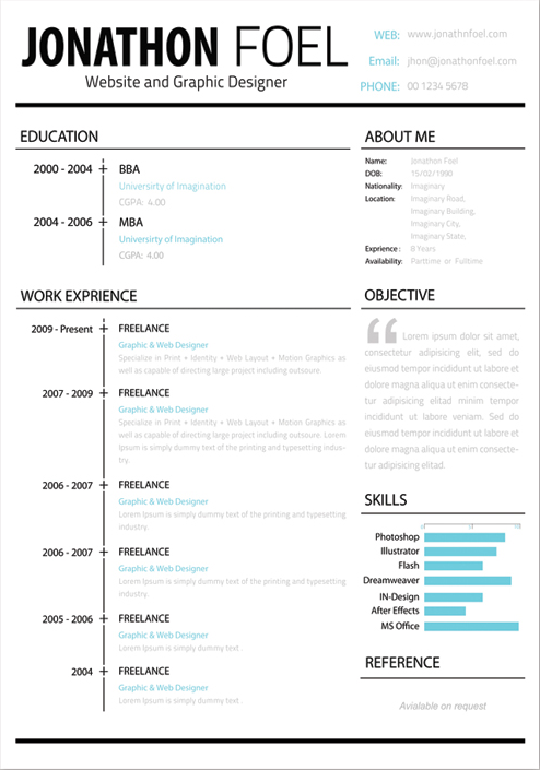 Free Creative Resume Template