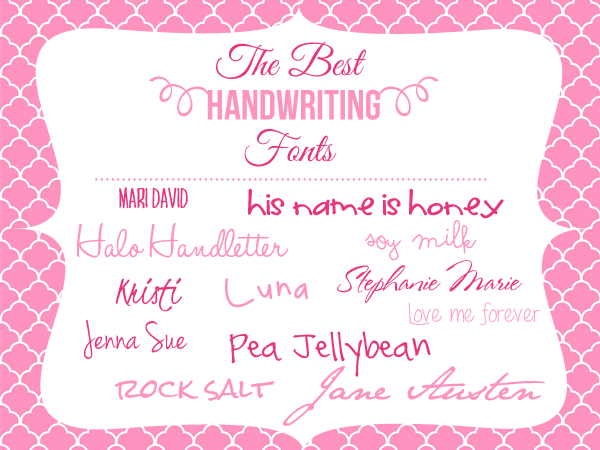 Free Handwriting Fonts