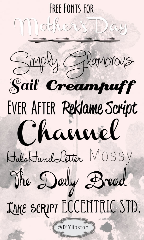 10 Mother's Day Font Images