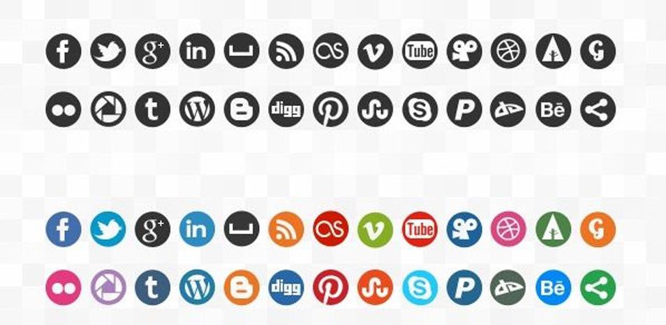 Free Round Social Media Icons