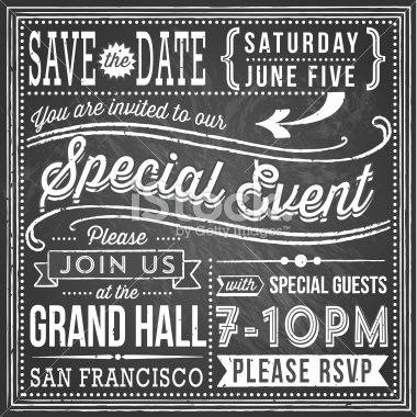 Free Vector Chalkboard Invitation