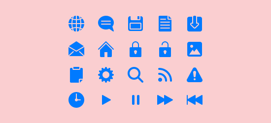 Free Web Icons Blue