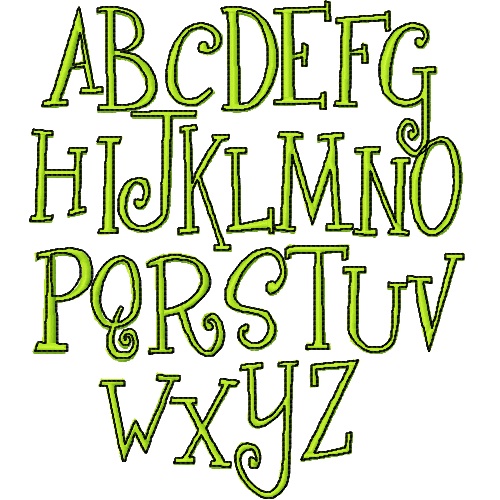 Fun Curly Monogram Font Fun Curly Monogram Font