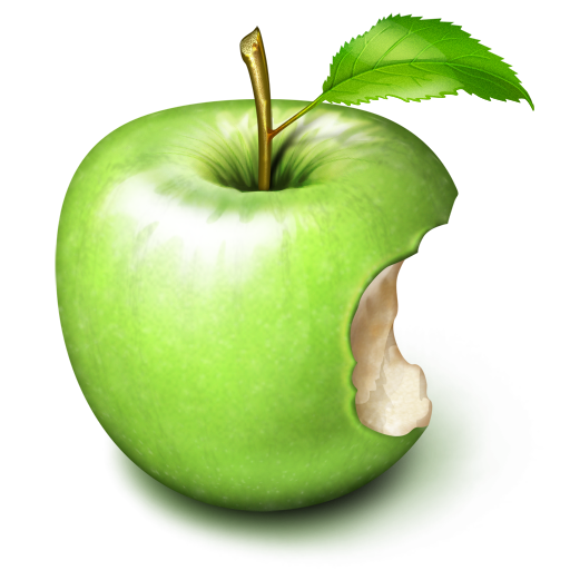 Green Apple with Bite Green Apple with Bite