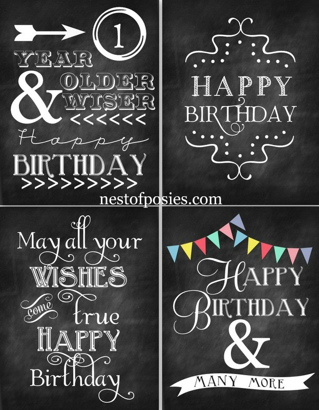 15 Chalkboard Font Happy Birthday Images