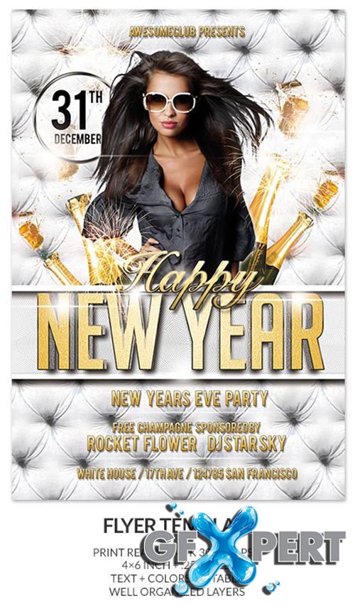 Happy New Year Party Flyer