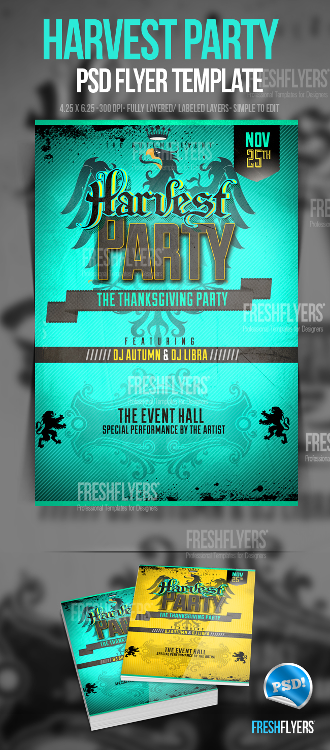 Harvest Party Flyer Template