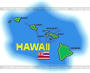 Hawaii Island Map Clip Art