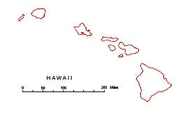 Hawaii State Map Outline