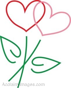 Hearts and Flowers Clip Art