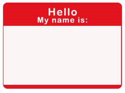 Hello Name Tag Template