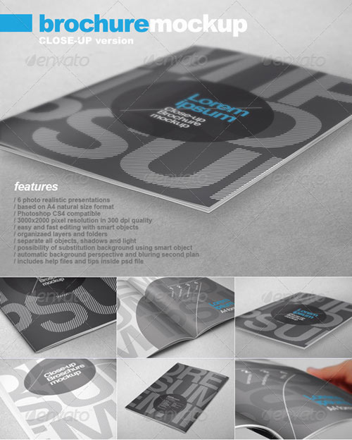 Horizontal Brochure Mockup Free