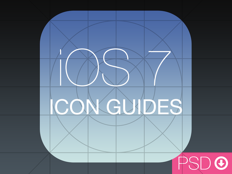 iOS 7 App Icon Template PSD