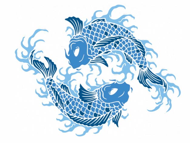 Japanese Koi Fish Vector