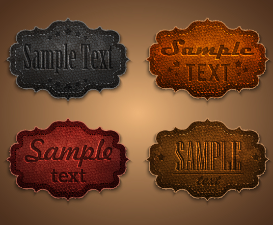 Leather Vector Labels Free