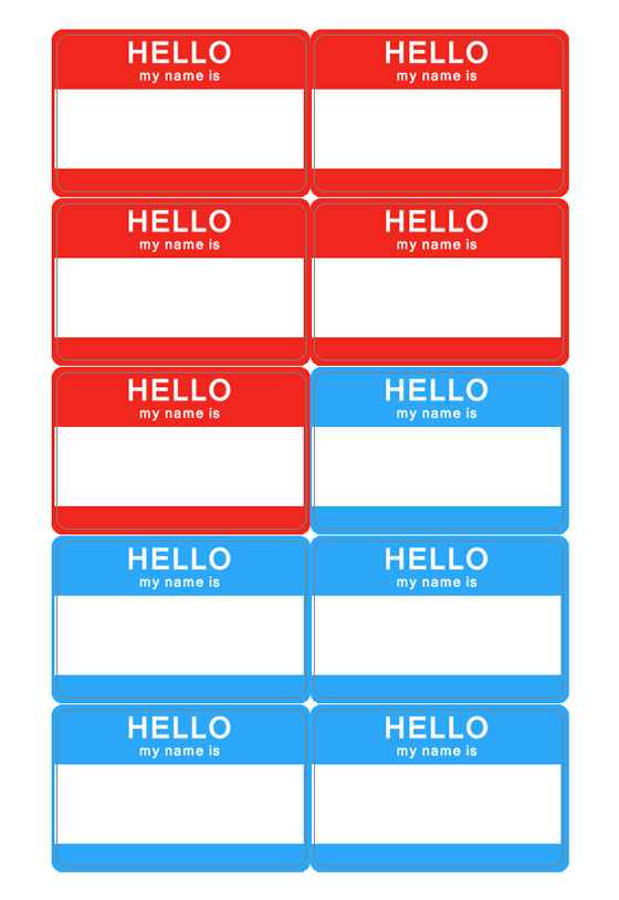 Name Tag Badge Template