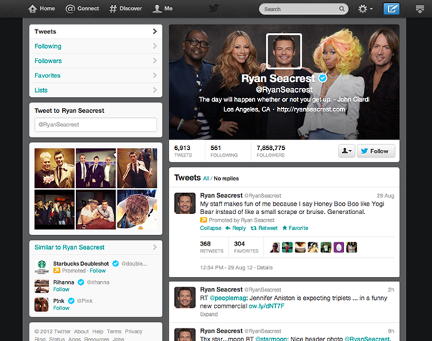 New Twitter Profile Layout