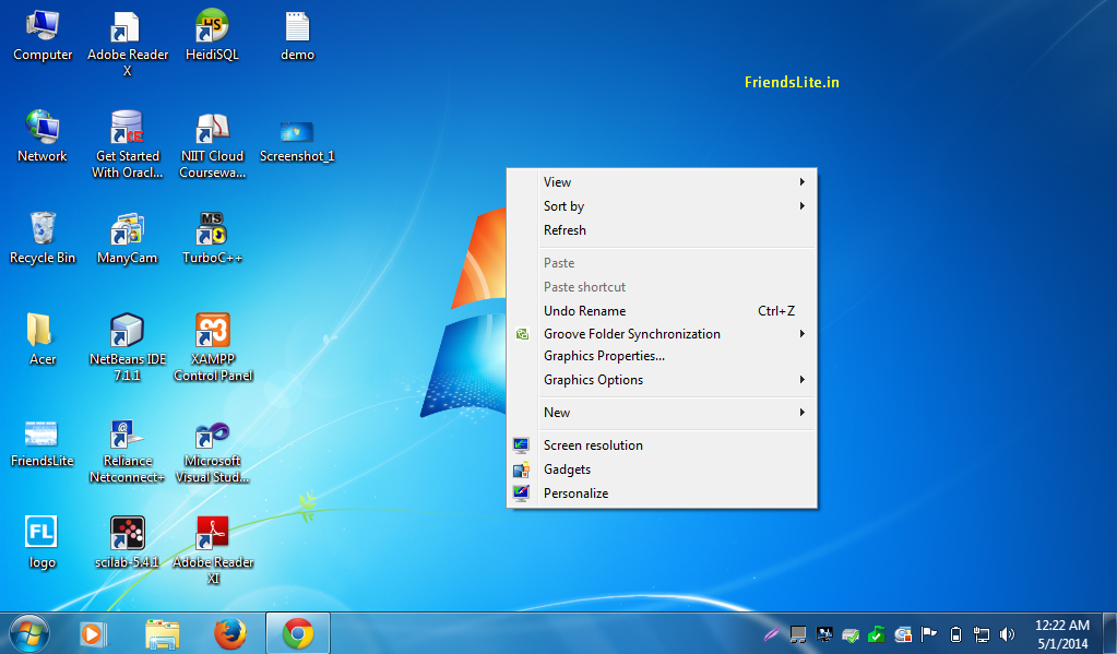 No Desktop Icons Windows 7