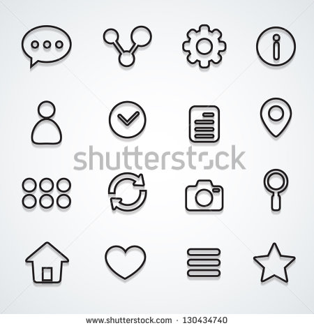 Outline Social Media Icons
