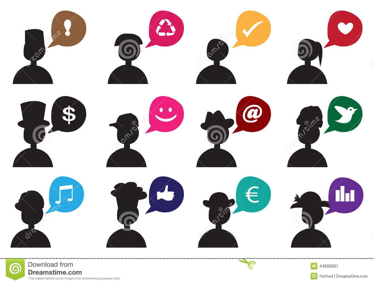 Person Vector Silhouette Speech